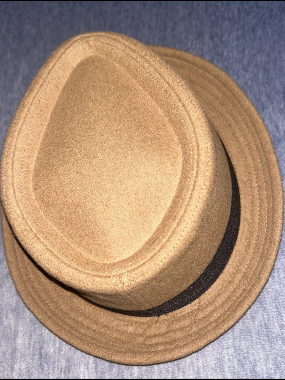 Epoch Hats Company Men's Diamond Shape Wool Fedora w/Grosgrain Hatband Brown S/M